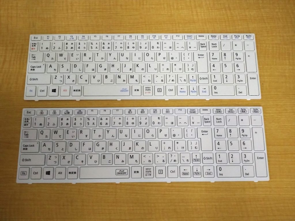 NEC NS100/D　キーボードの違い