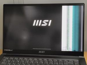 MSI Prestage 15 A12UD-096JP　画面表示不具合
