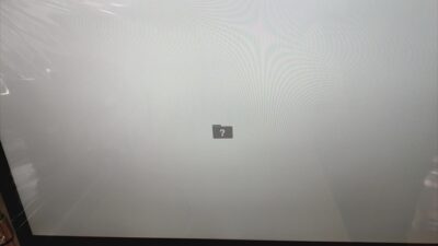 ？のフォルダが表示　アップル iMac 27インチ 2012　修理事例