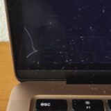 液晶割れ　アップル　MacBook Air M1 2020　修理事例