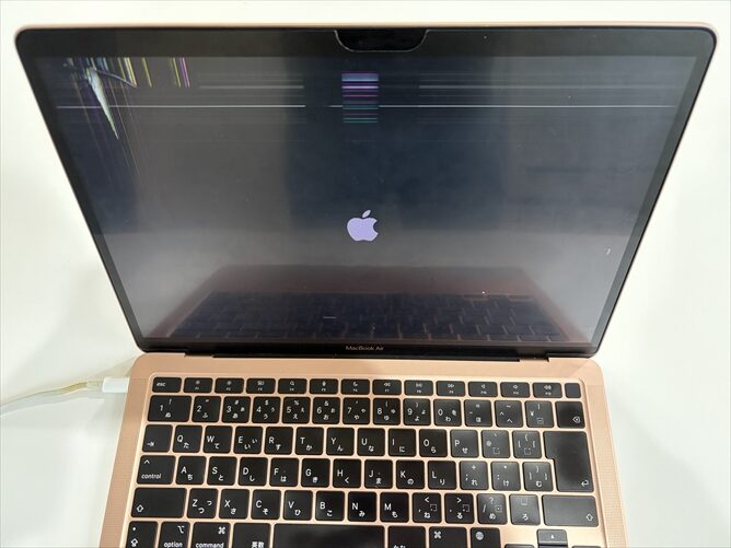 液晶割れ アップル MacBook Air 13インチ M1 2020 修理事例 | パソコンドック24 宮崎・都城店