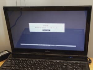 富士通 AH40/J　エラー画面　その2